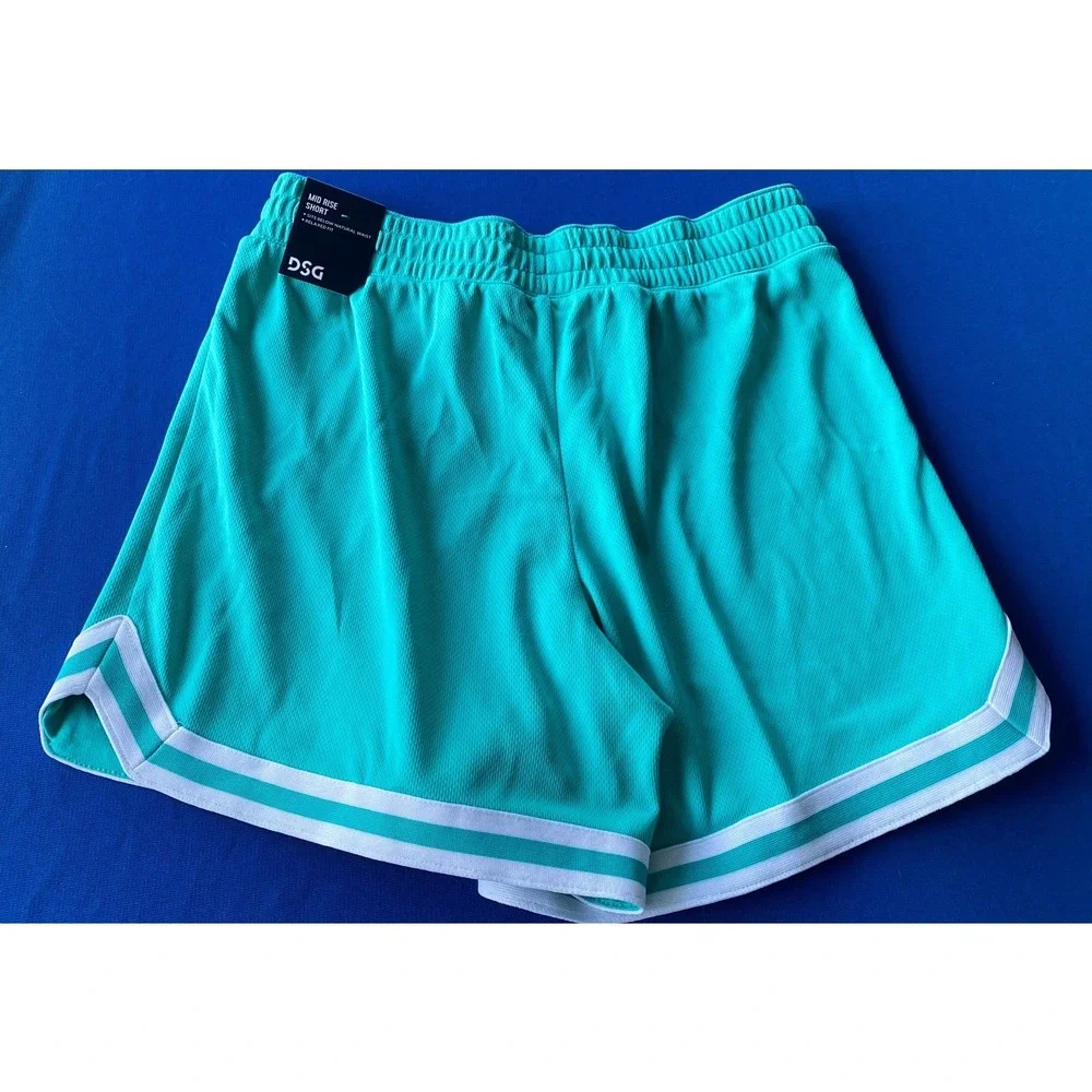 DSG Girls Mesh Shorts Teal Burst Mid Rise Relaxed Fit Size XL 16 NEW